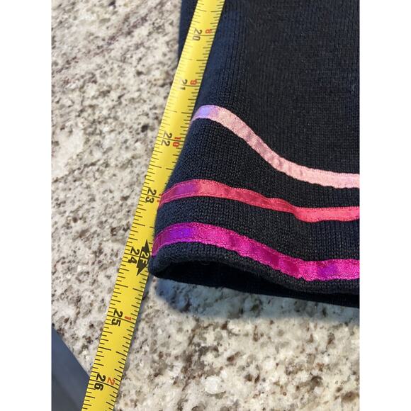 Michael Simon Womens Size 2XL Black Pink Cardigan Sweater Lipstick & Purse - Picture 13 of 15